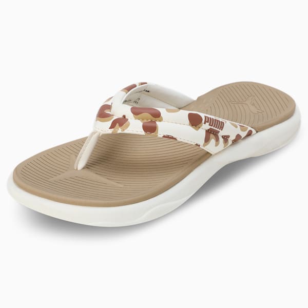 Royalcat Softride Cara Women's Flip-Flops, Warm White-Prairie Tan-Brown Mushroom, extralarge-IND